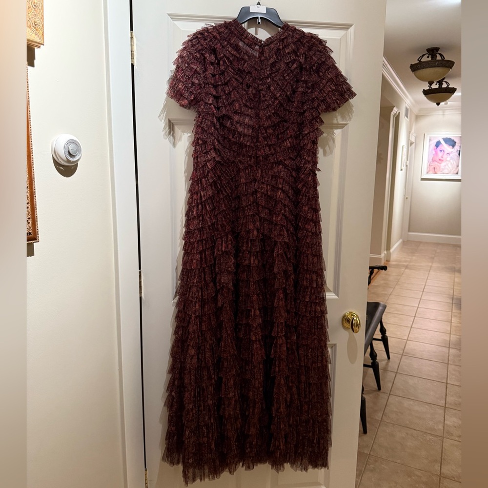 MAC DUGGAL women’s  Ruffled Tiered A-Line Evening Gown 8042 - Picture 7 of 13